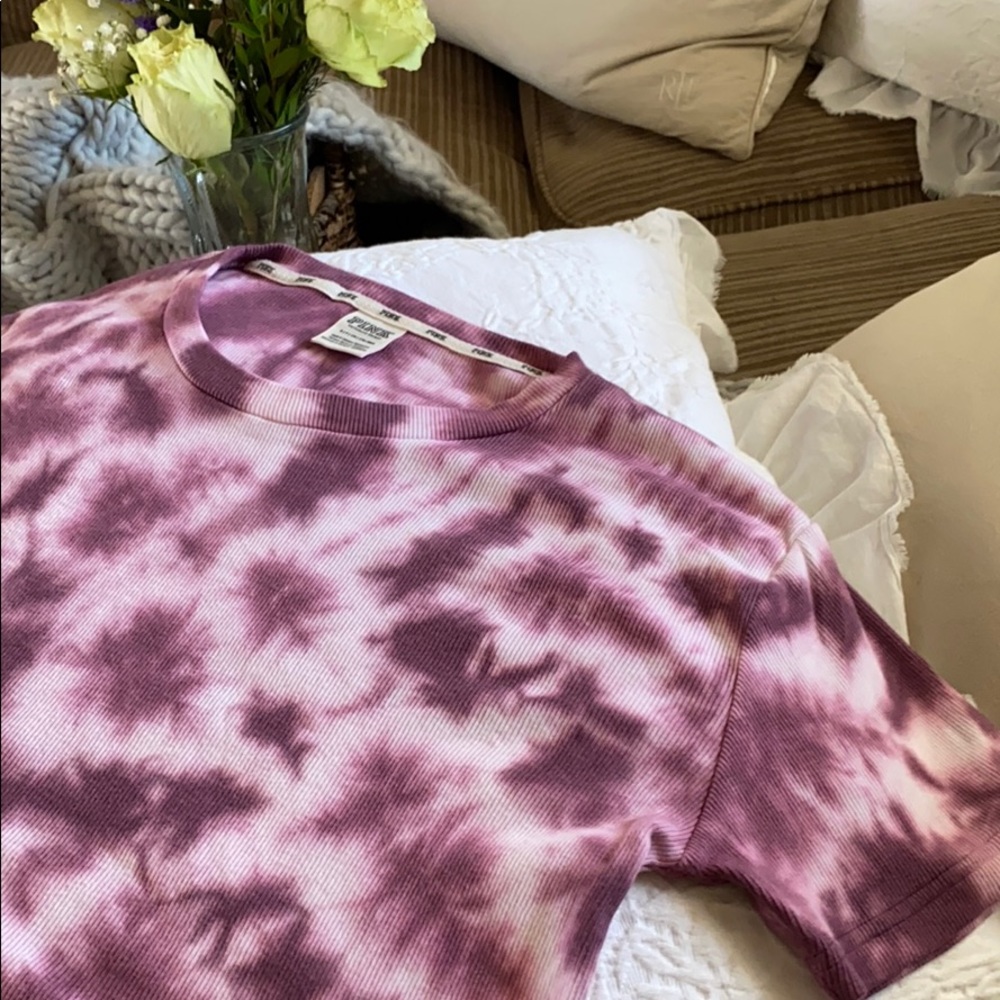 PINK Tie-dye crop top